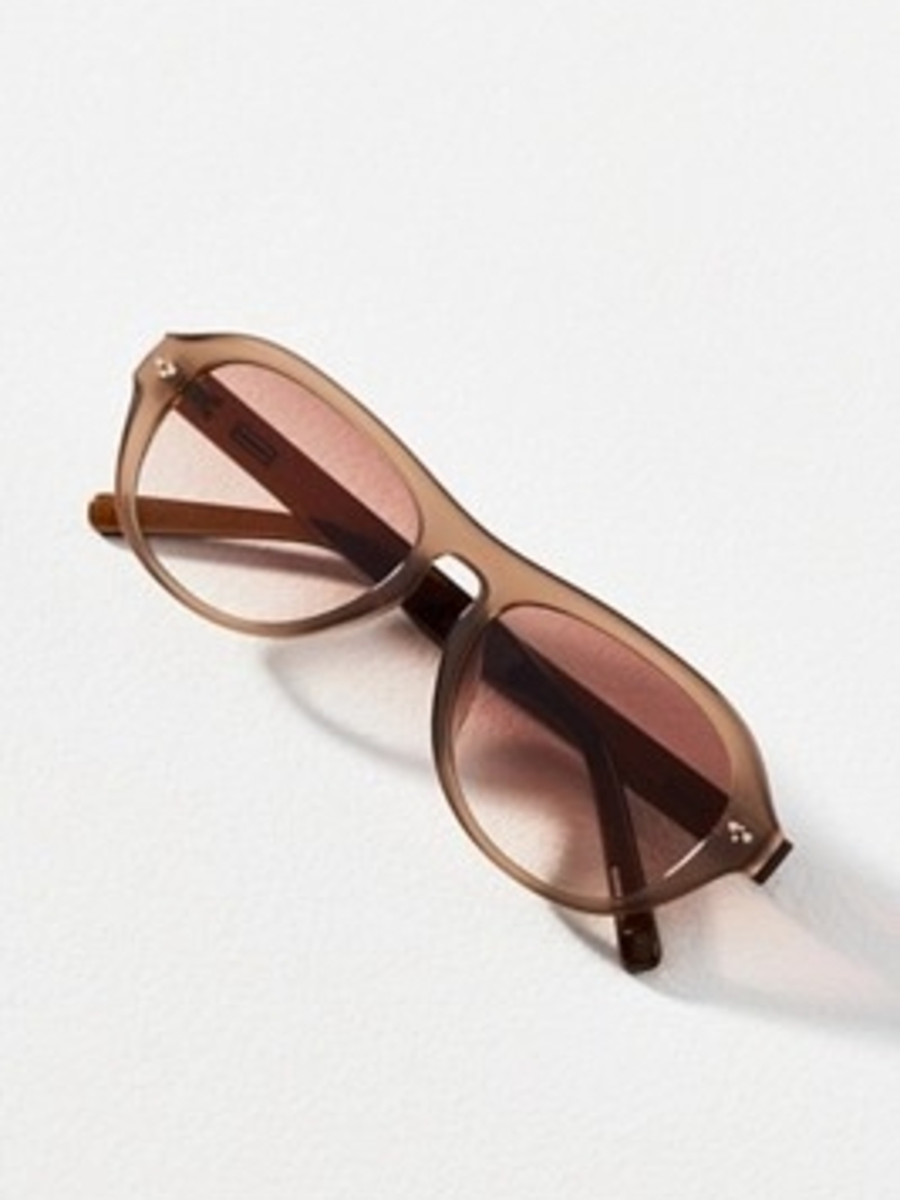 Anthropologie Brown Gradient Round Sunglasses